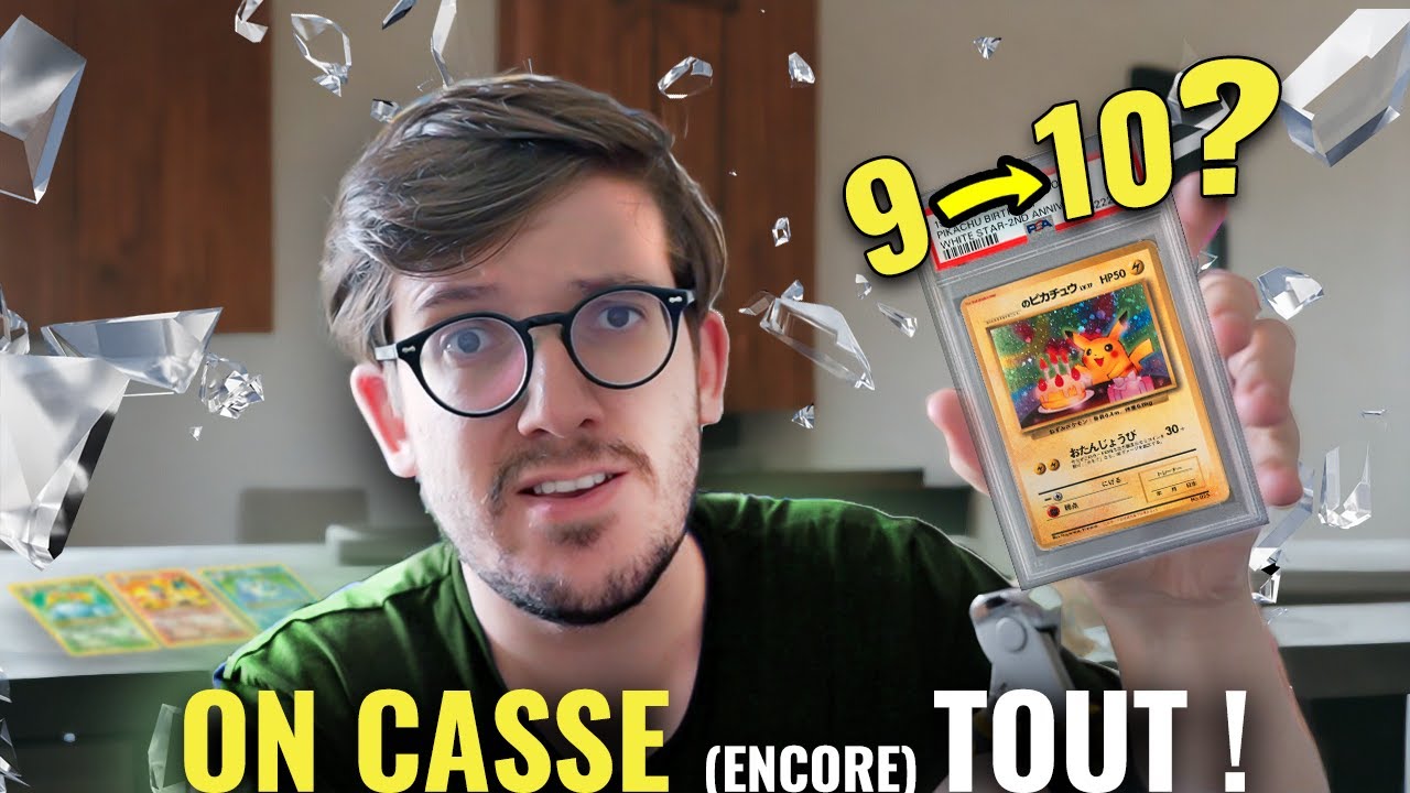 JE CASSE 50 CARTES GRADÉES POKEMON POUR TENTER LE 10 ! (ça tourne mal ...)