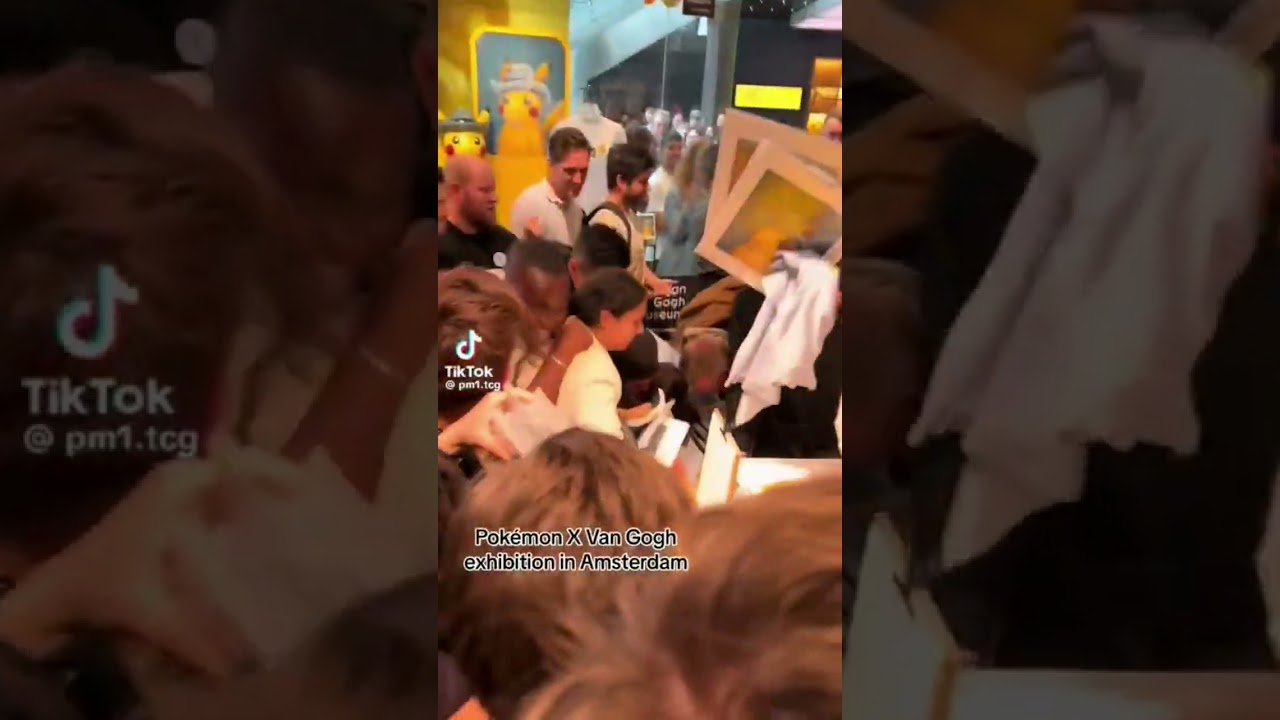 Absolute Chaos at the Van Gogh Pokémon event in Amsterdam #pokemon #vangogh #new