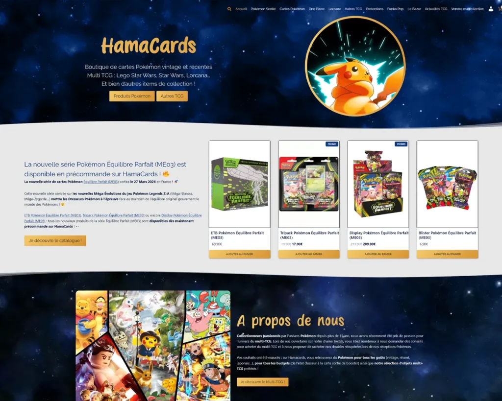 Aperçu de hamacards.com