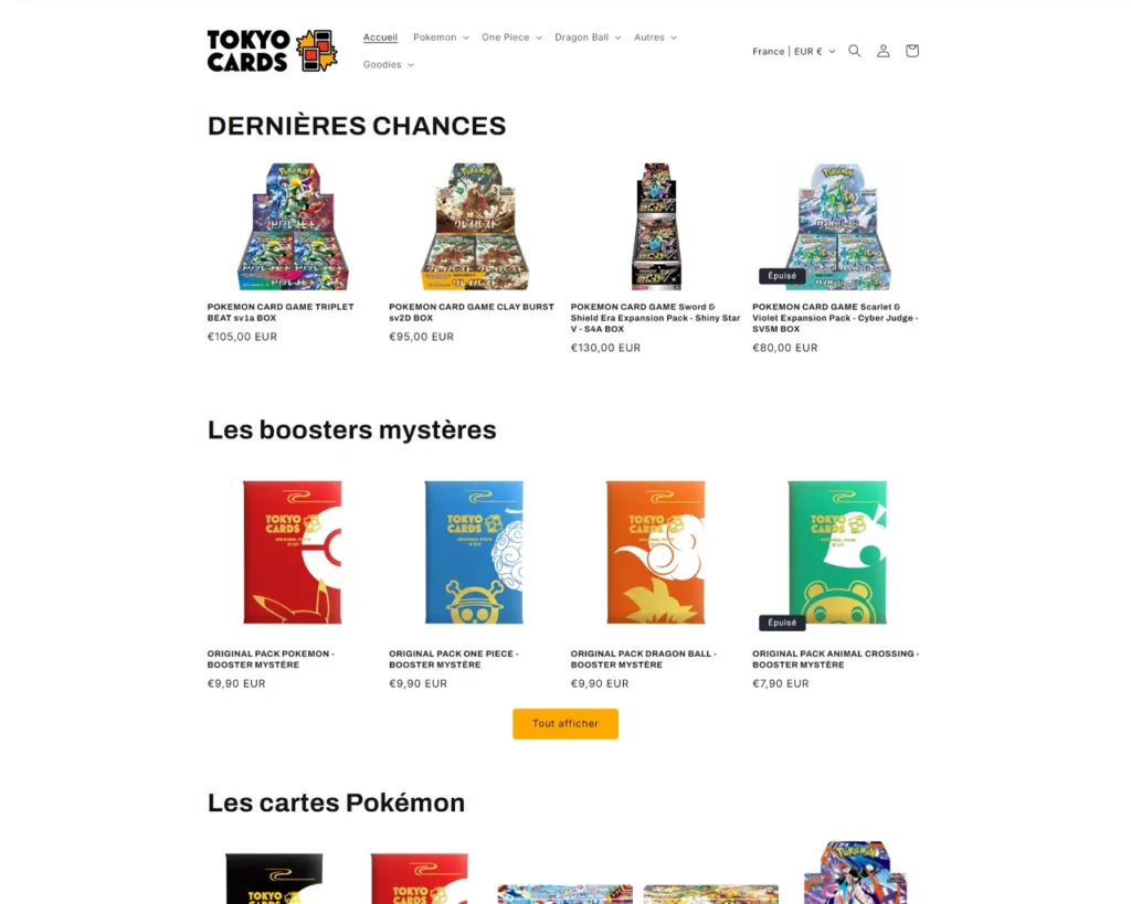 Aperçu de tokyocards.com