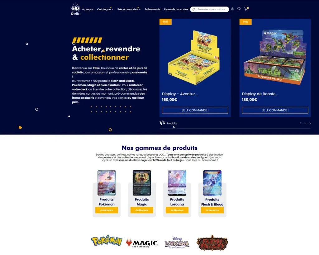 Aperçu de relictcg.com